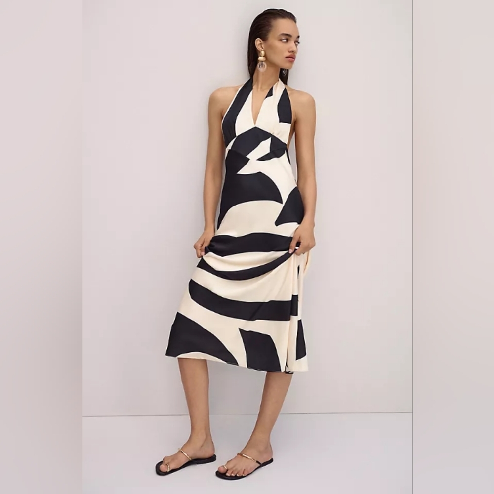 🎁 Anthropologie Midi halter dress